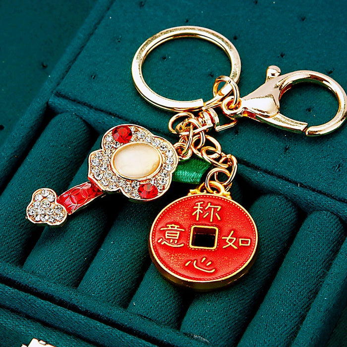 Chinese Ruyi and Abacus Charm Keychains in Seventeen Distinct Designs