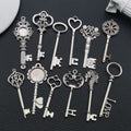 Antique Silver Key Metal Charms with 34 Listed Options view 3