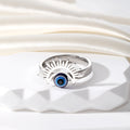 Gold and Silver Tone Eyelash Evil Eye Fashion Rings view 7
