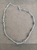 Silver Tone Crystal Station Necklaces in Six Colors view 10