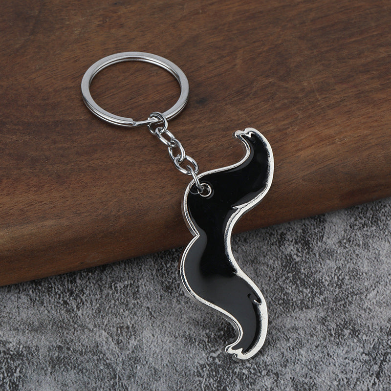 Men's Mustache Zinc Alloy Metal Keychain Gift Accessory