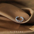 Silver Tone Interlocking Chain Link Open Adjustable Ring For Women view 4