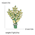 Crystal Wheat Sheaf Brooch in Three Botanical Colors view 6
