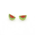 Acrylic Strawberry and Watermelon Fruit Stud Earrings in Four Designs view 3