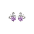 Crystal Flower Cluster Stud Earrings in Three Colors view 5