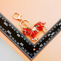 Jeweled Money Horse Keychain with Plain Fortune and Braided Loop Options view 4