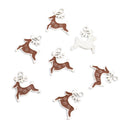 Enamel-Look Gold Silver Reindeer Alloy Charms in 14 Styles view 7