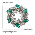 Crystal Floral Wreath Brooch in Ten Multicolor Finishes view 10