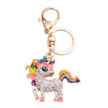 Mixed Jeweled Rainbow Unicorn and Running Pegasus Keychains in Four Options view 5
