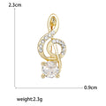 Treble Clef Crystal Brooch in Three Colors for Jackets, Coats, and Scarves view 5