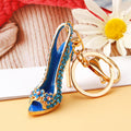 Jeweled Peep-Toe High Heel Keychains with Braided and Bare Wrist Loops view 7