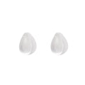 Oversized Clear Teardrop Transparent Statement Stud Earrings view 5