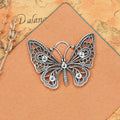 Large Filigree Butterfly Metal Charm in Three Finishes view 2