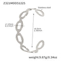 Crystal Geometric Bangle Collection in Gold and Silver Tone view 12