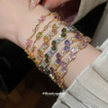 Geometric Zircon Crystal Bracelets Vine and Tennis Styles view 2