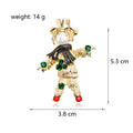 Gold Tone Scarecrow Pearl Look Metal Brooch Pin for Jackets and Lapels view 4