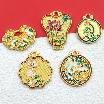 Colorful Tag Metal Charms with 6 Listed Options for DIY Jewelry Making