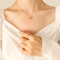 Gold Tone 3D Elephant Pendant Necklace Fine Cable Chain view 4