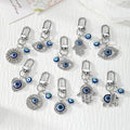 Silver Tone Blue Evil Eye Clip Charms in Ten Designs view 1