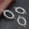 Ornate Oval Cabochon Pendant Frames in Six Metal Finishes view 10
