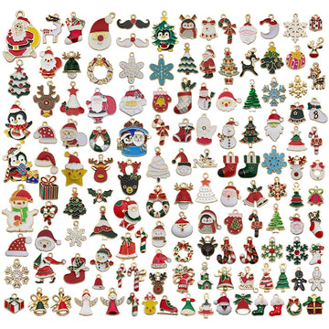 Colorful Reindeer and Snowflake Metal Charms with 128 Listed Options