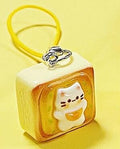 Resin Cat Toast Square Phone Charm Yellow Cord Strap view 6