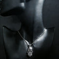 Rhinestone Hamsa Hand Pendant Necklaces in Two Finishes view 3