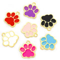 Enamel-Look Gold Silver Cat Paw Alloy Charms in 14 Styles view 3