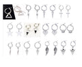 Mini Alloy Hoop Charm Earring Sets Multi Styles 7 Assortments view 7