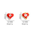 Double Sided Heart Evil Eye Charms in Eight Enamel Colors view 3