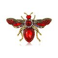 Jeweled Bee Brooch in Detailed Metal and Crystal Design view 5