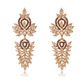 Silver Tone Horse Tassel Crystal Four Designs Metal Dangle Earrings view 7
