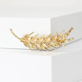 Blue and Yellow Crystal Wheat Stalk Brooch in Gold Tone view 3