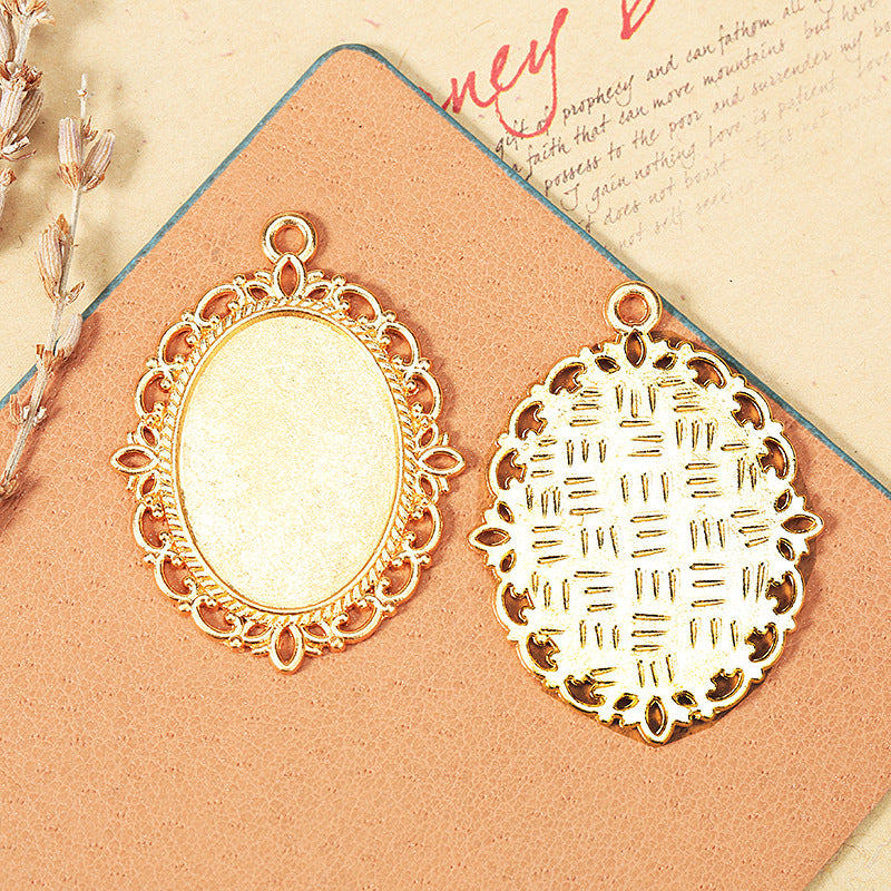 18x25mm Oval Alloy Cabochon Tray Bezel Setting Pendant Base