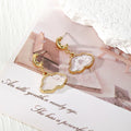 Cloud Dried Flower Resin Earrings Gold Crescent Studs 6 Styles view 7