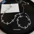 Silver Cross Pearl Crystal Bracelet and Necklace Styles view 4