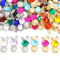 Crystal Bunny Charms in Nine Colors and Two Metal Tones view 3