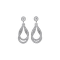 Crystal Double Teardrop Dangle Stud Earrings Fashion Jewelry view 5