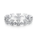 Clear Crystal Crown Openwork Silver Tone Ring Polished Jewelry Accessory view 2