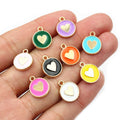 Double-Sided Enamel Heart Metal Charms in Eleven Colors view 2