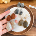 Marbled Resin Oval and Teardrop Earrings in Three Colors view 2