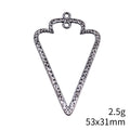 Dotted Open Heart Frame Pendant Connector for Jewelry Making view 3