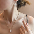 Gold and Silver Pearl Look Necklace and Earring Sets view 1