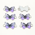 Double Butterfly Enamel Charms in Thirteen Color Styles view 10