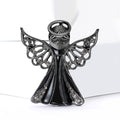 Enamel Angel Brooch in Black and Gold Tone Styles for Jackets and Scarves view 6
