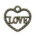 Gold-Tone Heart Metal Charms with 26 Listed Options view 9