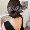 Gray Printed Bow