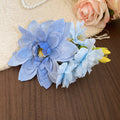 Fabric Bloom Duckbill Hair Clips Pearl Chain Three Styles view 8