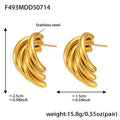Sculpted Drop and Layered Fan Earrings in Five Finishes view 10