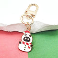 Christmas Enamel Alloy Keychains Gold Lobster Clasp 12 Styles view 12